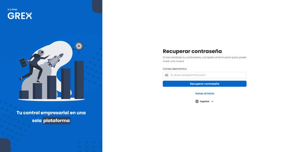 Solicitud de recuperación